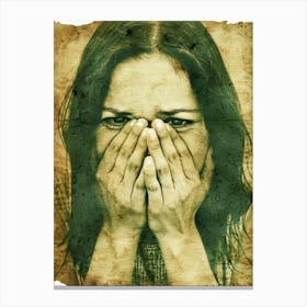 Cover Your Face Stock Photo Canvas Print