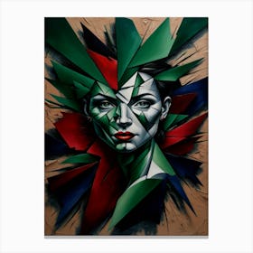 Abstract Woman Portrait Canvas Print