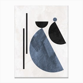 Abstract Blue And White Canvas Print