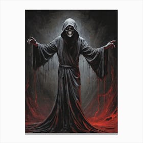 Dance With Death Skeleton Painting (64) Canvas Print