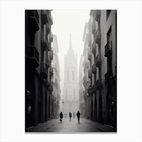 Barcelona, Black And White Analogue Photograph 4 Canvas Print