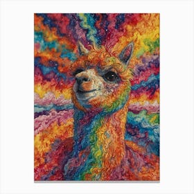 Rainbow Llama Canvas Print