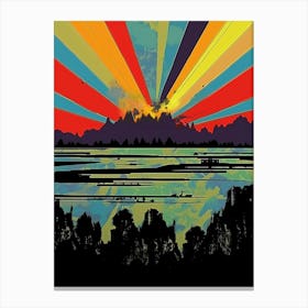 Vancouver Washington Retro Pop Art 3 Canvas Print