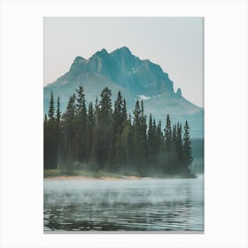 Misty Mountain Lake Canvas Print