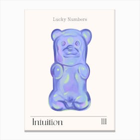 Gummy Bear Retro Intuition Angel Numbers 111 Canvas Print