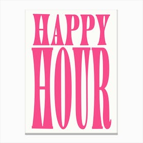 Happy Hour Pink Print Canvas Print