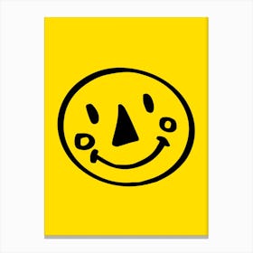 Smiley Face Illustration Canvas Print