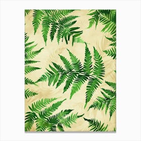 Pattern Poster Holly Fern 4 Canvas Print