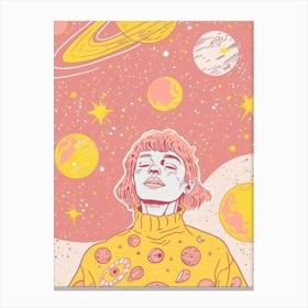 Univers Galactic Spiritual Women Canvas Print