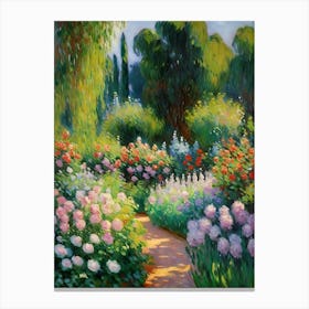 Claude Monet Garden Canvas Print