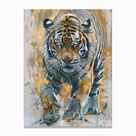 Bengal Tiger Precisionist Illustration 2 Canvas Print