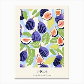 Marche Aux Fruits Figs Fruit Summer Illustration 1 Canvas Print