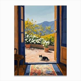 Cat In A Doorway Canvas Print