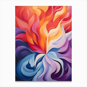 "Inferno's Embrace: Dance of the Flames" Canvas Print