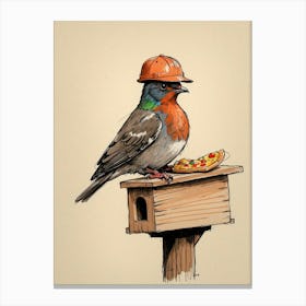 Pizza Bird 1 Canvas Print