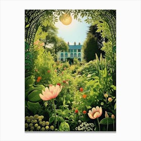 Giverny Gardens France Henri Rousseau Style 3 Canvas Print