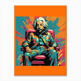 Latest Einstein on Couch image Canvas Print