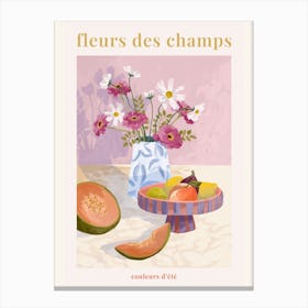 Fleur Des Champs - Pink Canvas Print
