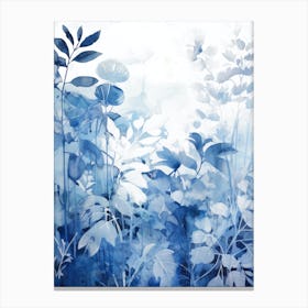 Blue And White Watercolor Painting Canvas Print