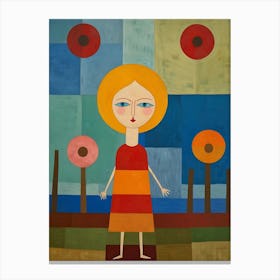 Girl With Flowers 2 Canvas Print