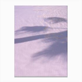 Pink Swimming Pool With Palmtree Shadow 2 Canvas Print