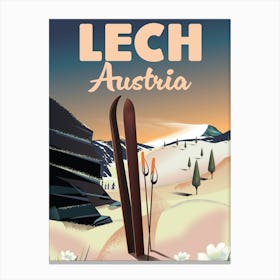 Lech Austria Ski Canvas Print