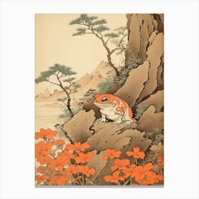Vintage Japanese Toad 6 Canvas Print