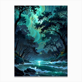 Night In The Forest 10 Canvas Print