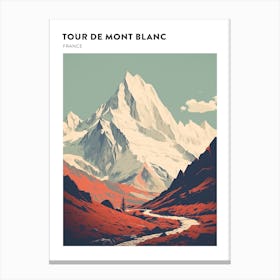 Tour De Mont Blanc France 7 Hiking Trail Landscape Poster Canvas Print