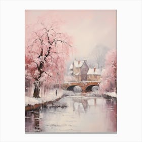 Dreamy Winter Painting Stratford Upon Avon United Kingdom 1 Canvas Print