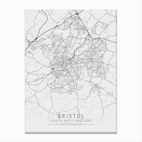 Bristol South West England Map Canvas Print