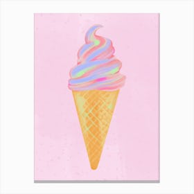 Ice Cream Cone Print Canvas Print