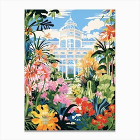 Birmingham Botanical Gardens Modern Illustration 2 Canvas Print