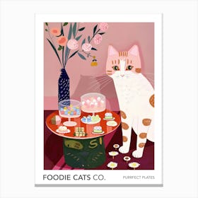 Foodie Cats Co Cat And Candy 4 Canvas Print