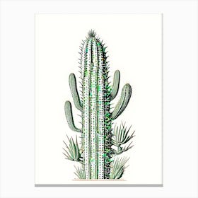 Organ Pipe Cactus William Morris Inspired 2 Canvas Print