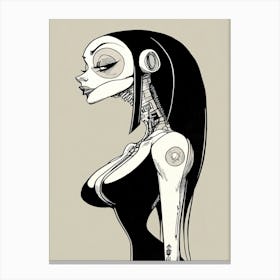 Skeleton Woman Canvas Print