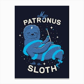 Sloth Patronus Canvas Print