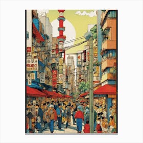 Asian Street Scene 5 Canvas Print