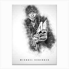 Michael Schenker Guitarist Sketch Canvas Print