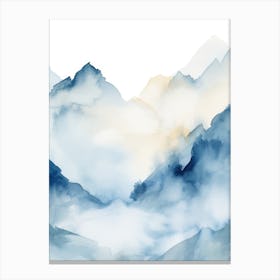 Watercolor Mountains Background Canvas Print