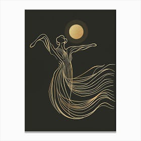 Dancer In The Moonlight Canvas Print