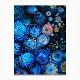 Blue Circles 36 Canvas Print