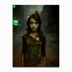 Zombie Girl 1 Canvas Print