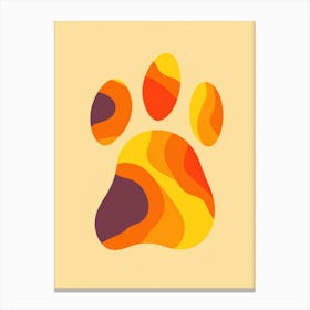 Abstract Dog Paw Canvas Print