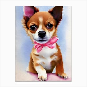 Chihuahua 2 Watercolour dog Canvas Print