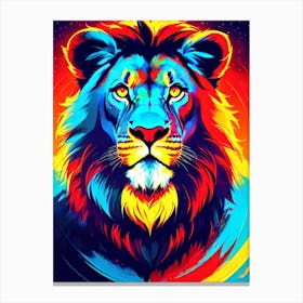 Colorful Lion 4 Canvas Print