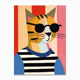 Little Puma 4 Wearing Sunglasses Canvas Print