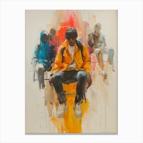 'People Sitting In Chairs' Canvas Print