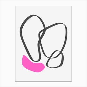 Minimalist Art Pink And Grey Canvas Print