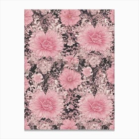 Pink Dahlias 3 Canvas Print